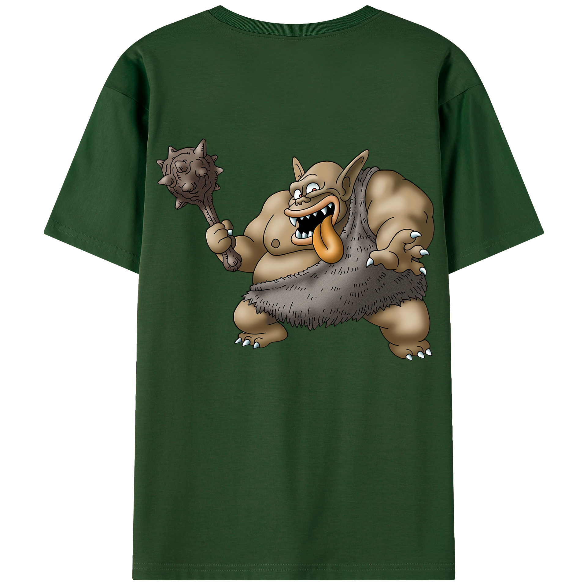 （画像用） ドラゴンクエスト Doragon Kuesuto Dragon Quest 綿100％半袖Tシャツ（背面プリント）
